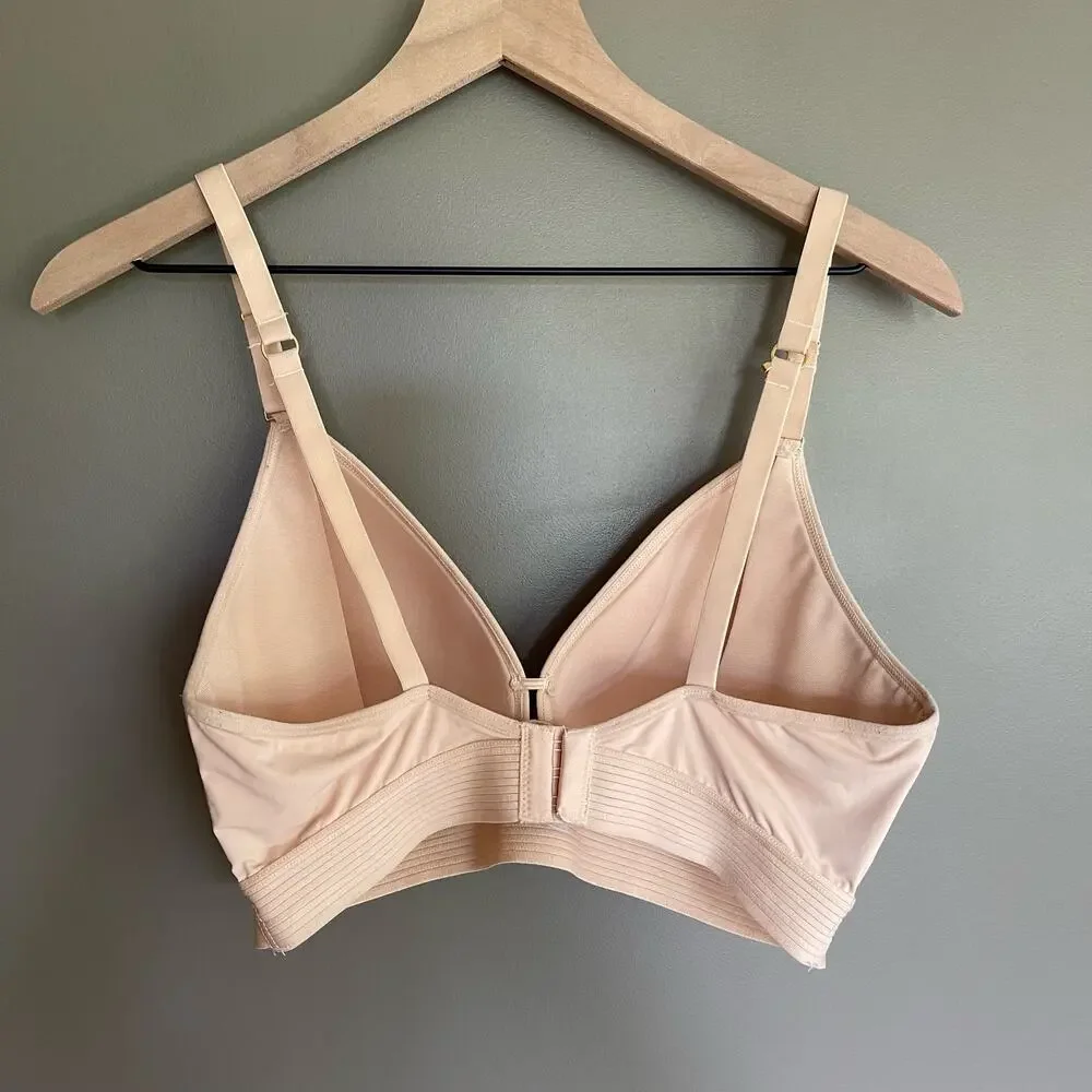 Lively All-Day Plunge Wireless Bra‎ Toasted Almond Size 38DD Nude Lightly Padded